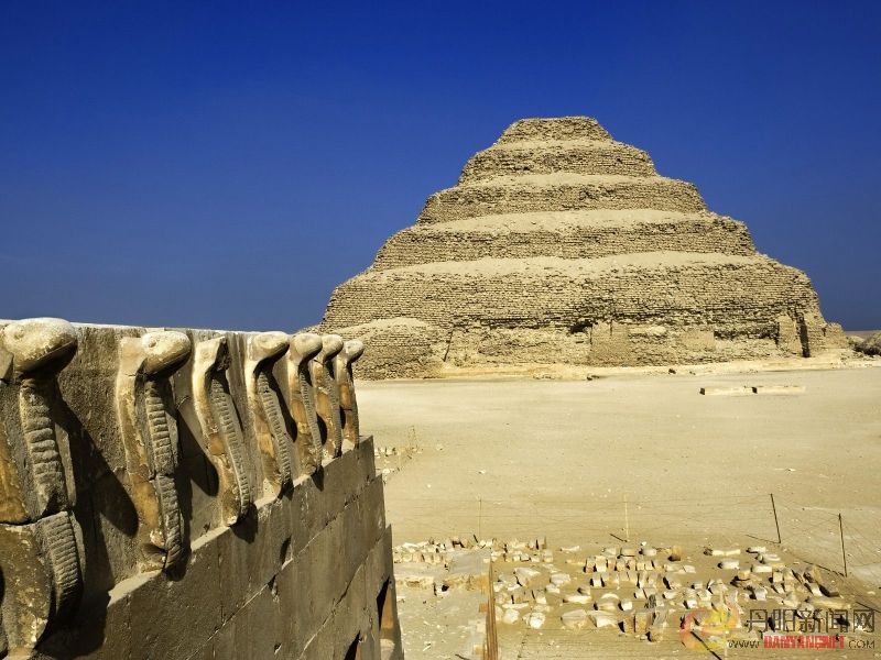 Cobra Figures and the Step Pyramid, Saqqara, Egypt.jpg