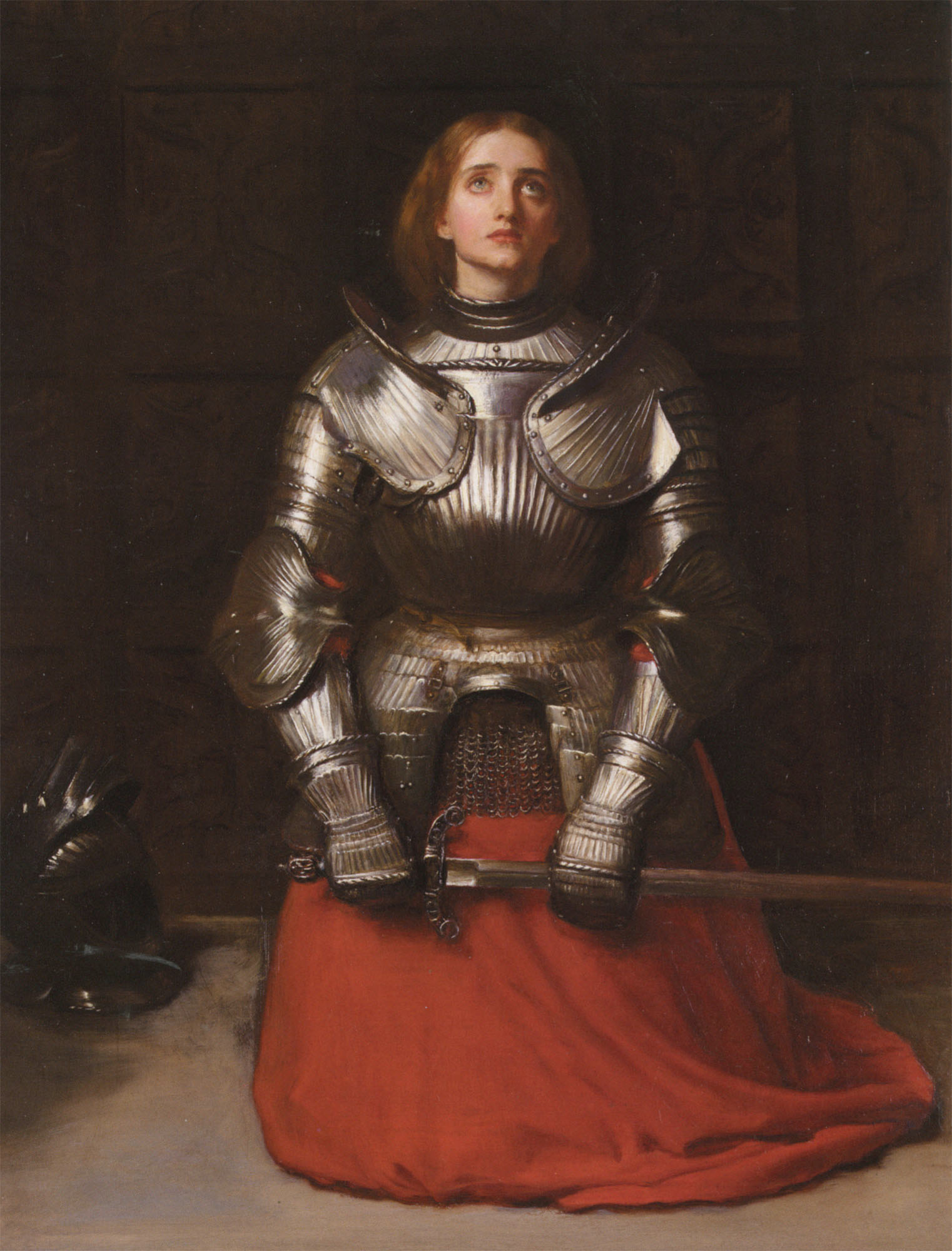 《1》John Everett Millais (约翰·埃弗雷特·密莱斯) Joan of Arc（圣女贞德）.jpg