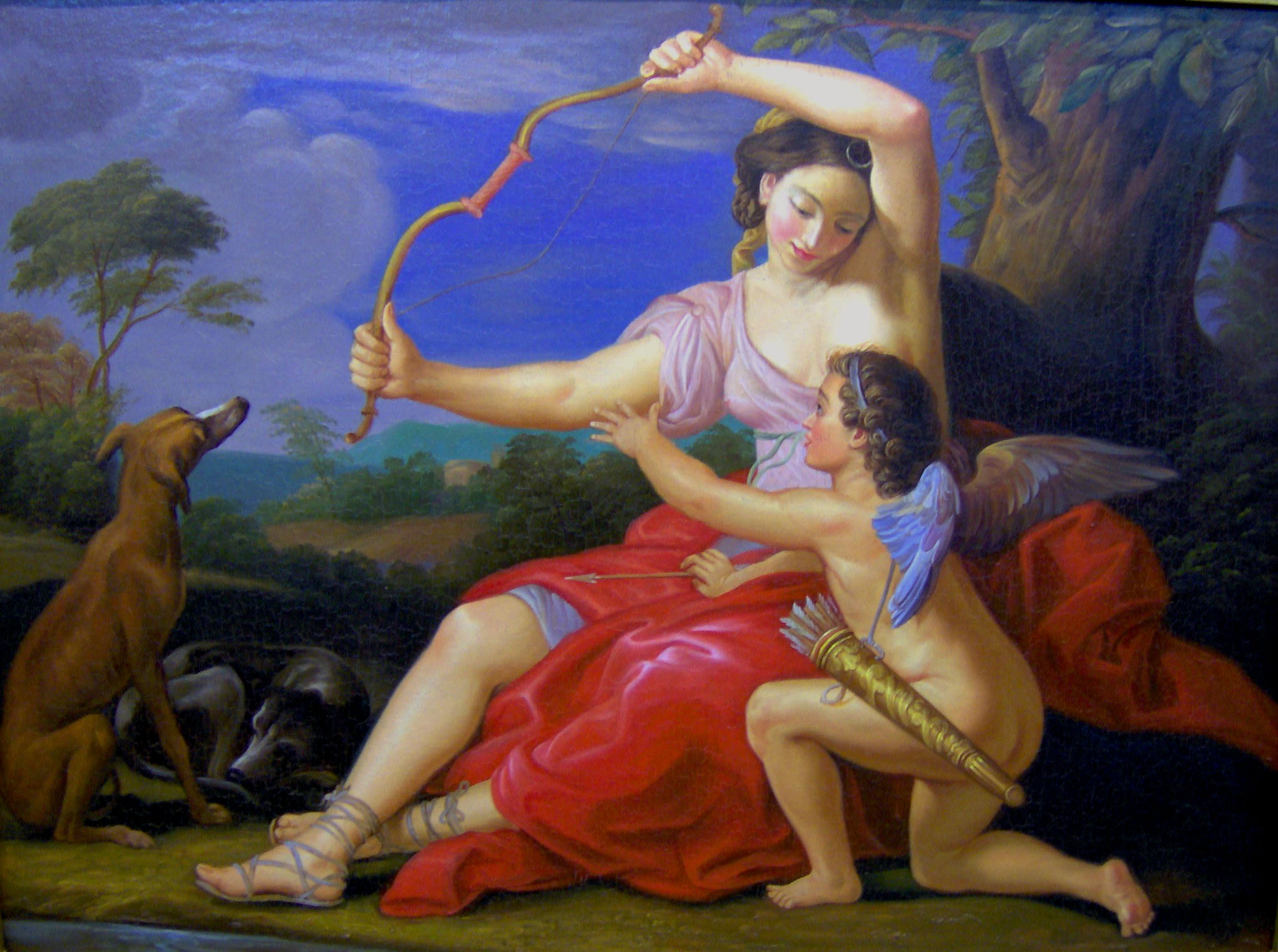 《7》Pompeo Batoni (庞培奥·巴托尼) Diana and Cupid （戴安娜和丘比特 ）.jpg