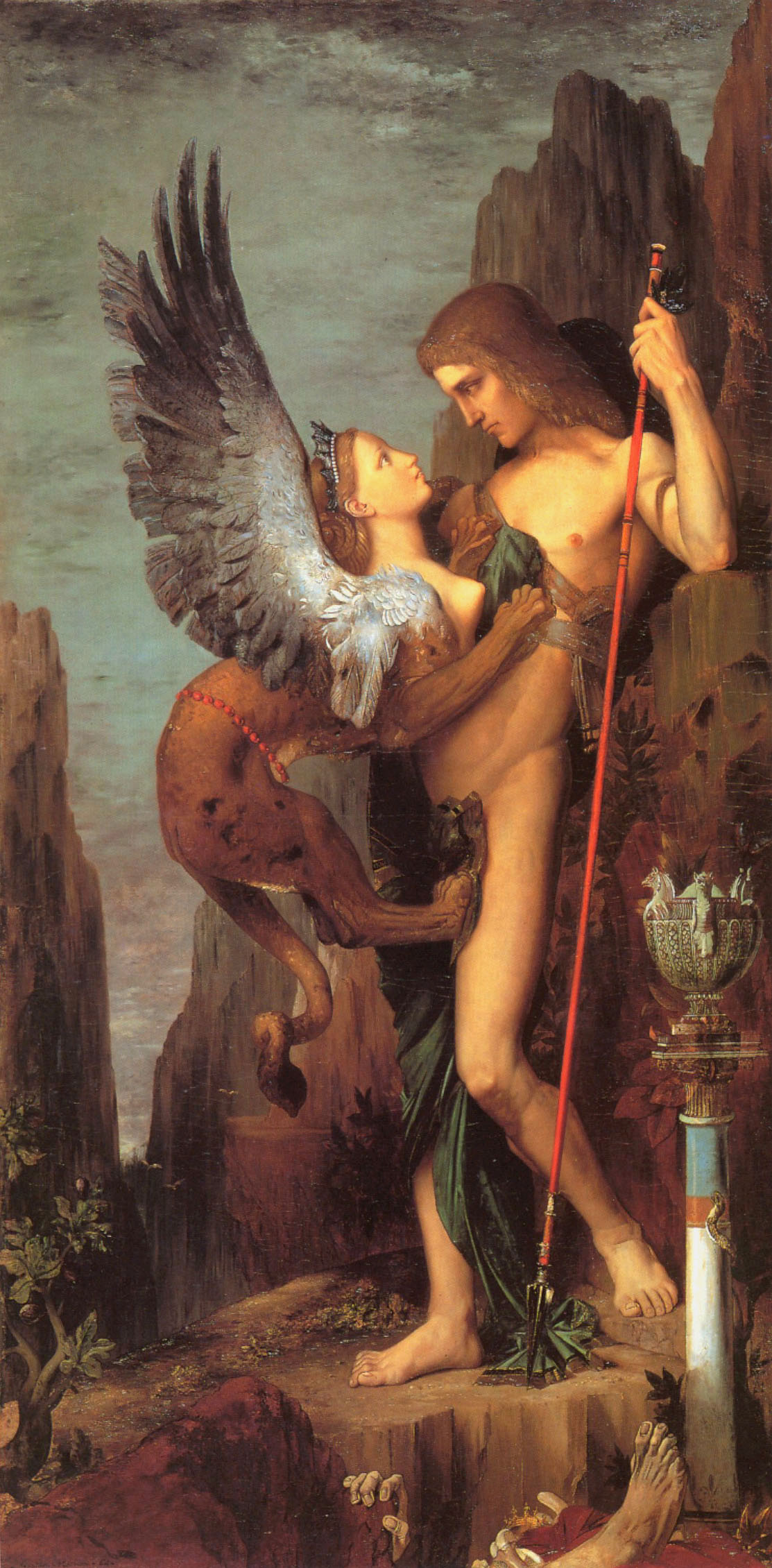 《10》Gustave Moreau (古斯塔夫·莫罗) Oedipus and the Sphinx（俄底浦斯和斯芬克斯）.jpg