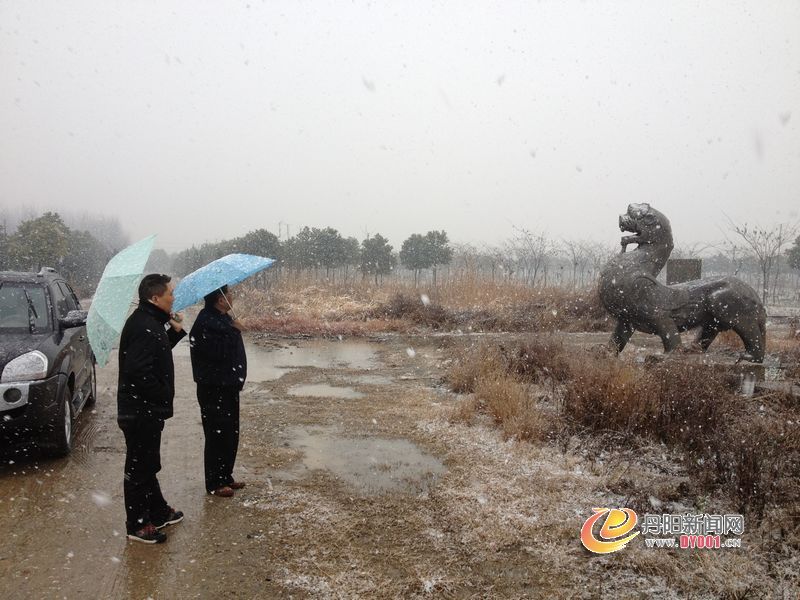 省广电集团领导大雪中考察天地石刻园及齐梁石刻，丹延路大货车冲下路基 003.jpg