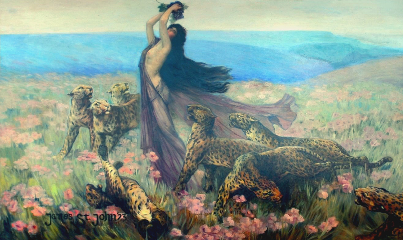 Arthur Wardle (亚瑟·瓦德尔) The Bacchante（酒神女祭司）.jpg