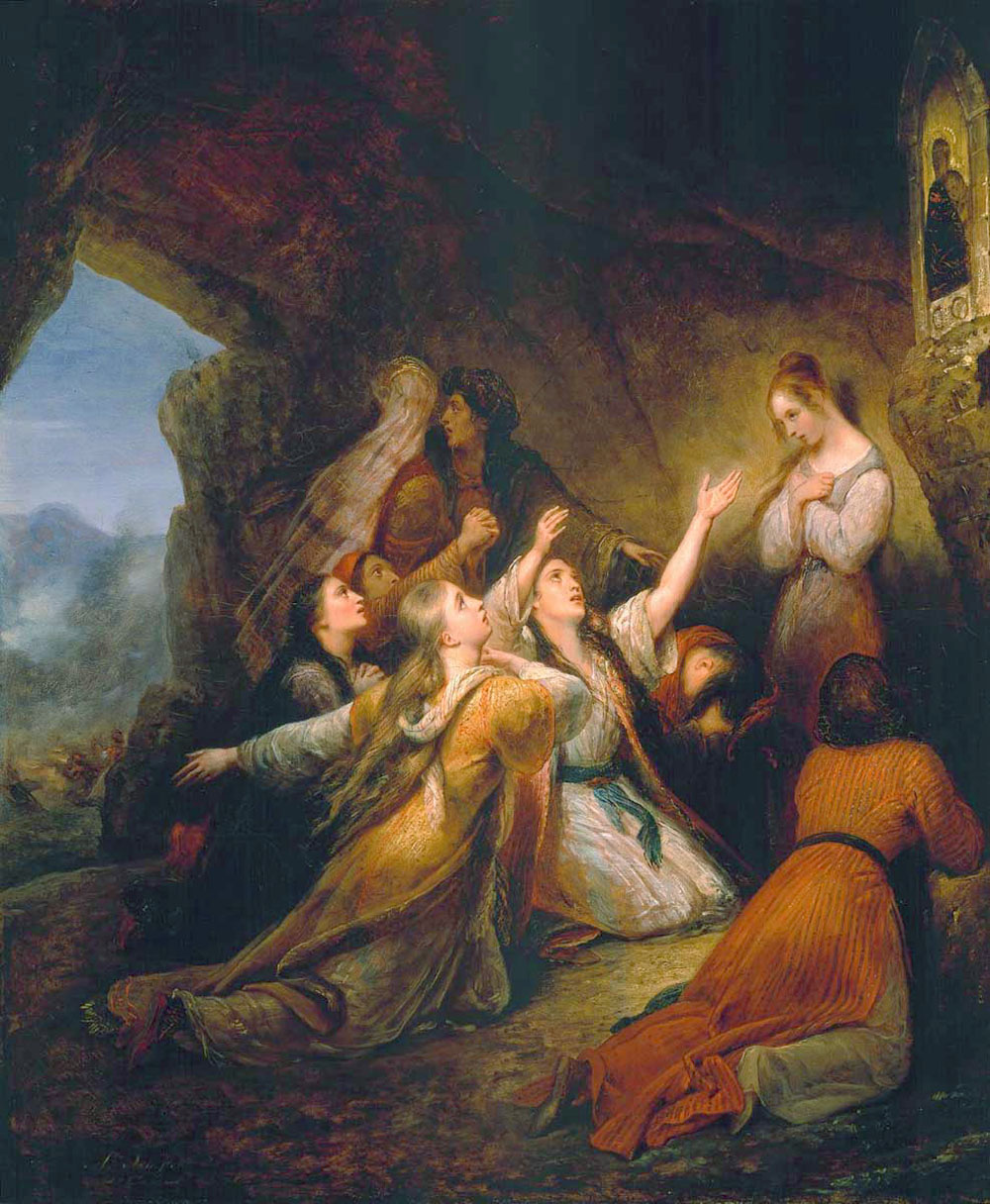 Ary Scheffer (阿里·谢佛尔) Greek Women Imploring at the Virgin of Assistance（希.jpg