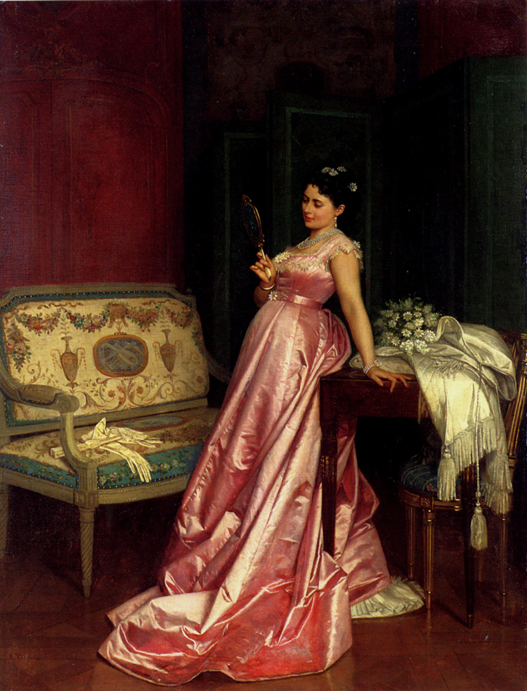 Auguste Toulmouche (奥古斯特·图勒穆沙) The Admiring Glance（欣赏的目光）.jpg