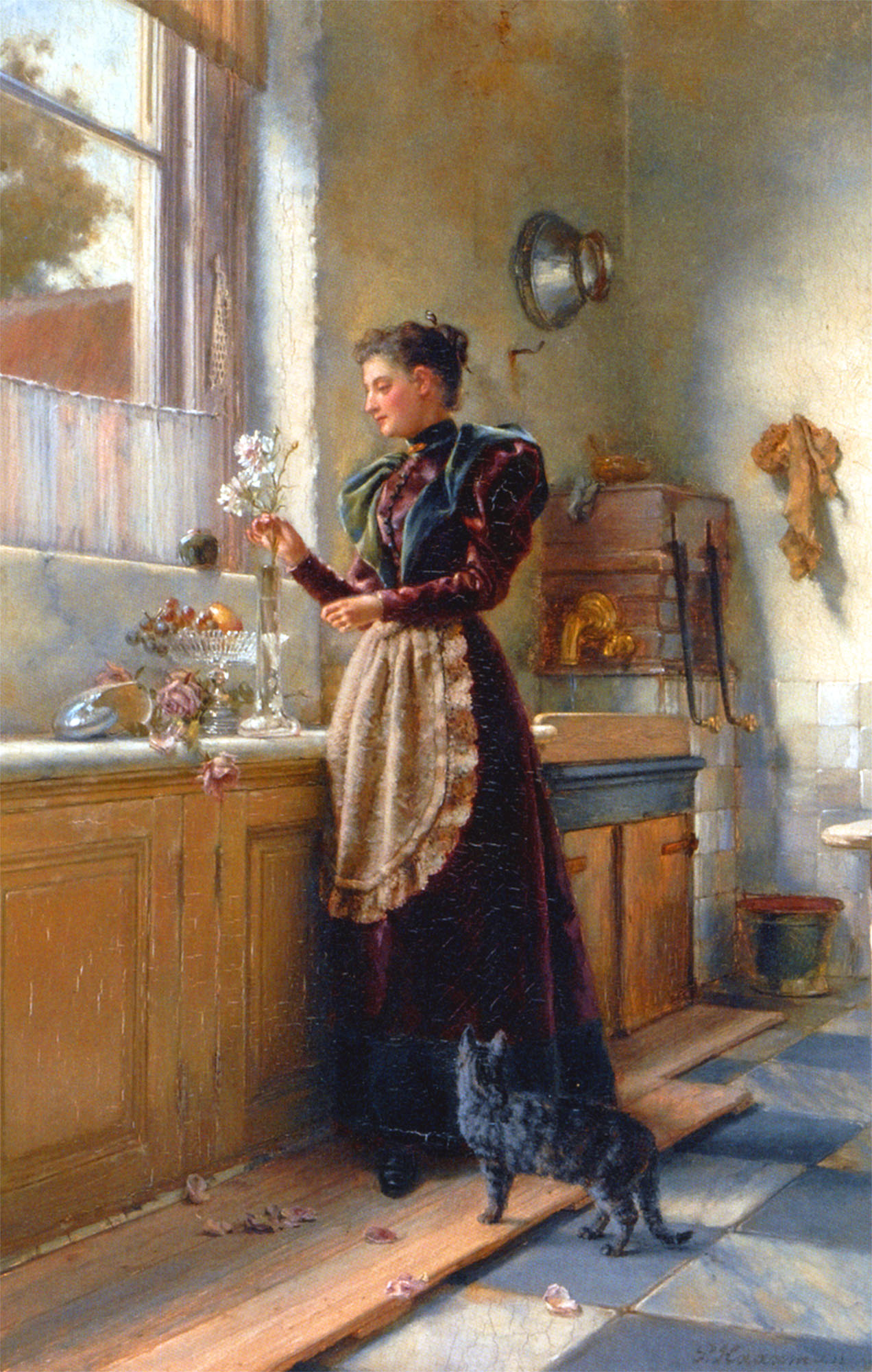 Charles Amable Lenoir (查尔斯·阿玛布尔·勒努瓦) Arranging the Flowers（艺术插花）.jpg