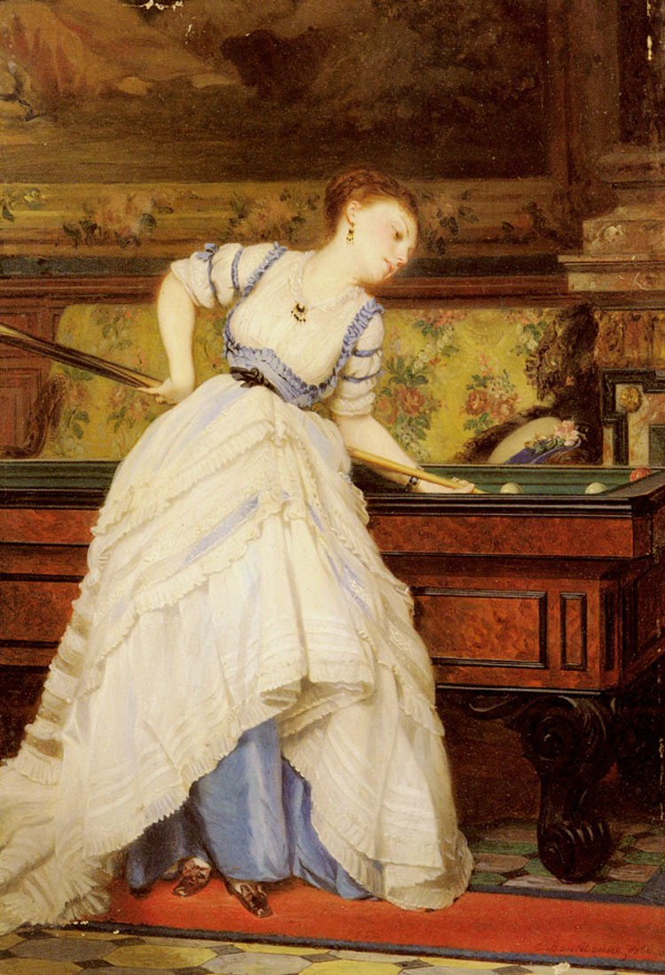 Charles Edward Boutibonne (查尔斯·爱德华·布蒂博纳) An Elegant Billiard Player（.jpg
