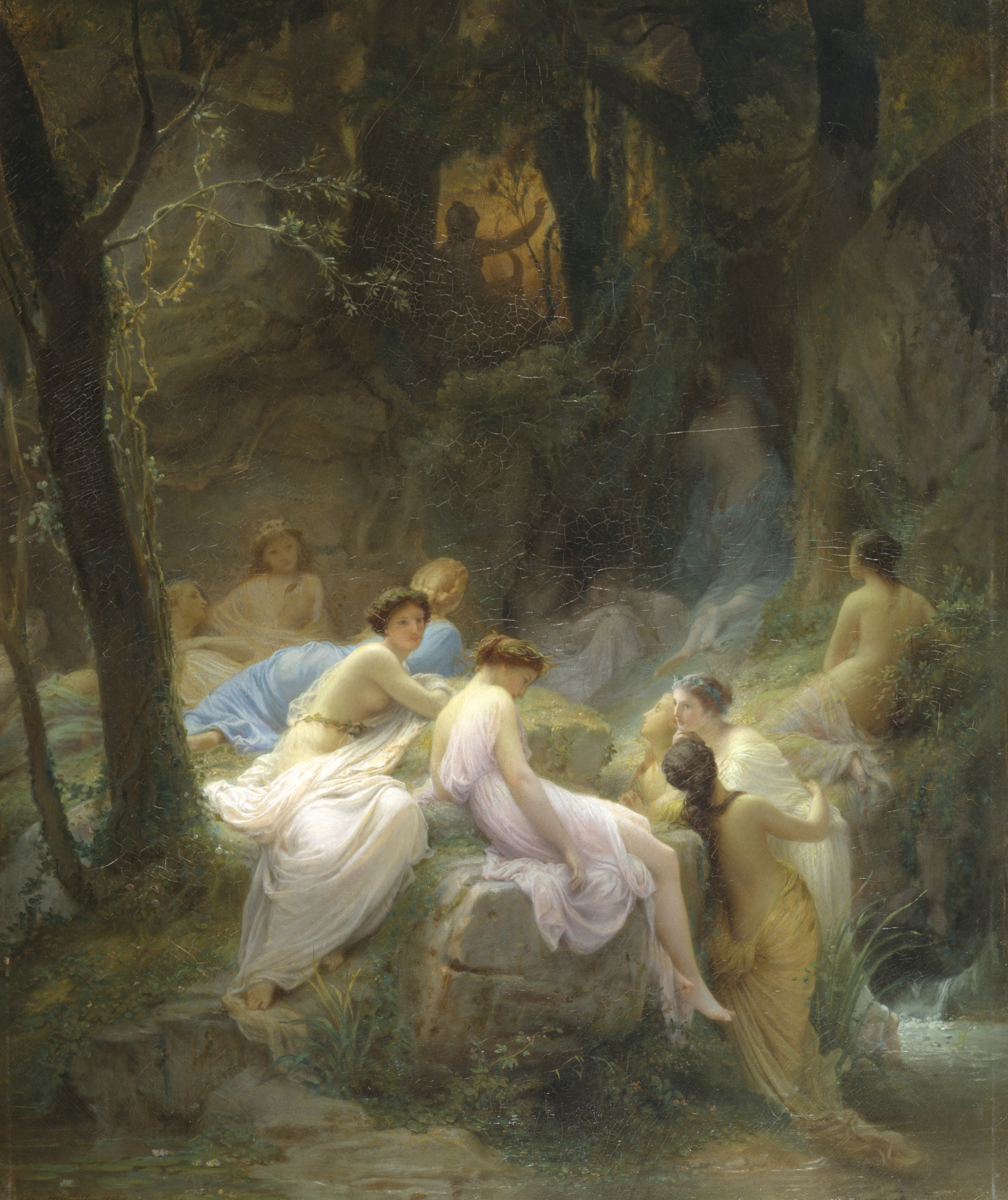 Charles Francois Jalabert (查尔斯·弗朗索瓦) Nymphs listening to the Sings of Or.jpg