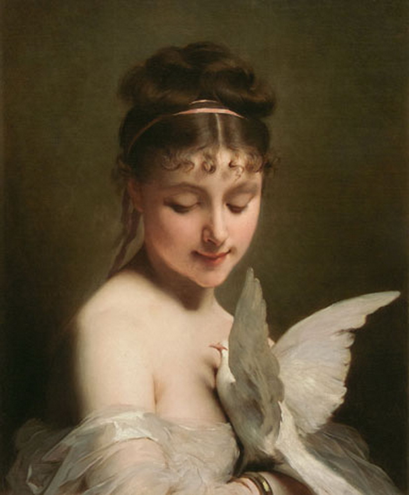 Charles Joshua Chaplin (查尔斯·乔舒亚·卓别林) Young Woman with a Dove（年轻女子.jpg