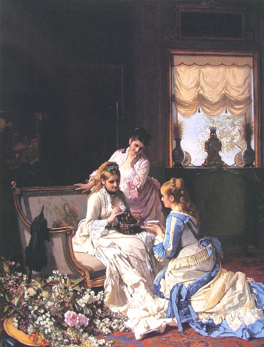 Charles Louis Baugniet (查尔斯·路易斯·鲍恩尼) Spring\'s New Arrivals（春天.jpg