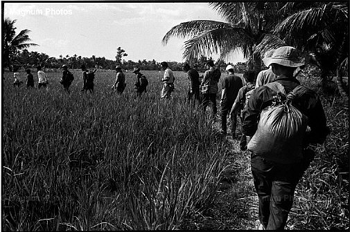 Vietnam, vicino My Tho. Combattenti vietcong con alcuni giornalisti occidentali.jpg